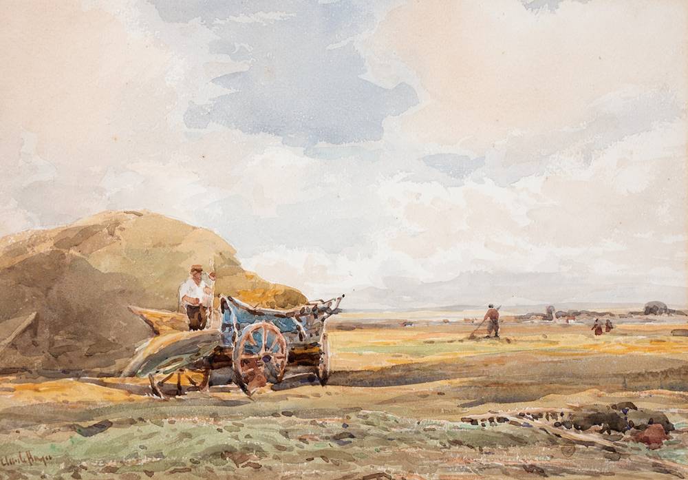 HAYMAKING, NORFOLK by Claude Hayes RI ROI (1852-1922) at Whyte's Auctions