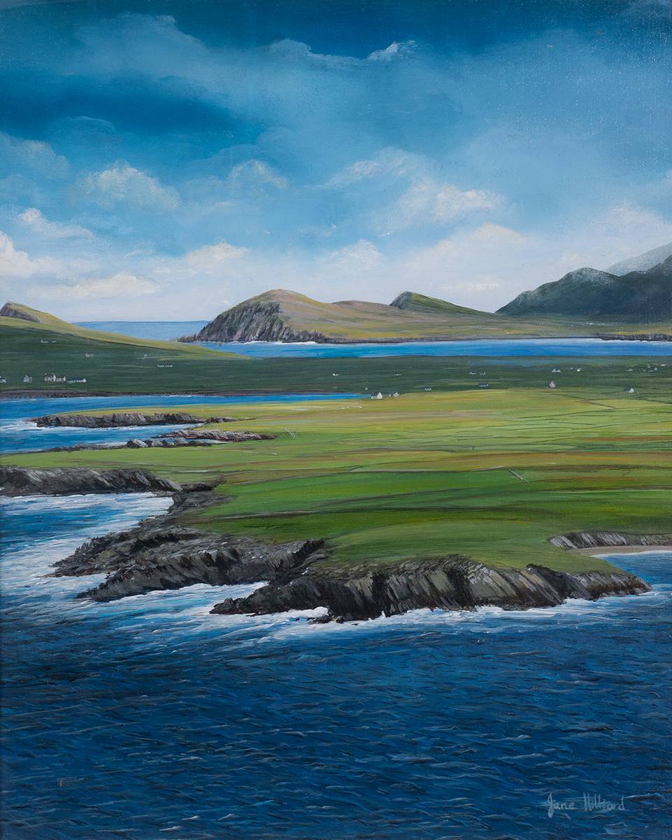 THREE SISTERS, DINGLE PENINSULA, COUNTY KERRY by Jane Hilliard sold for 290 at Whyte's Auctions