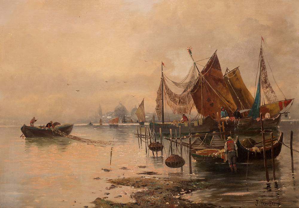 MARINE NEAR VENICE by Jules Vernier (French, 1862-1937) at Whyte's Auctions