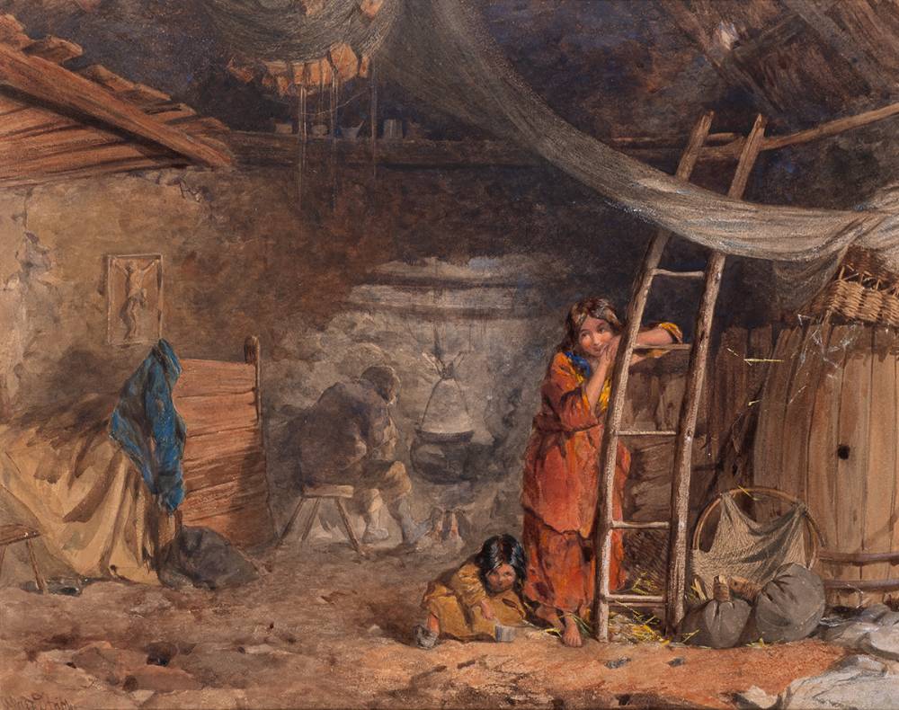 COTTAGE INTERIOR, c.1845 at Whyte's Auctions
