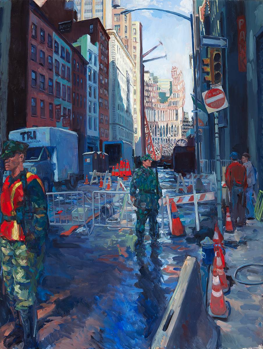 RECTOR STREET, NEW YORK, SEPTEMBER 2001 by Hector McDonnell RUA (b.1947) at Whyte's Auctions
