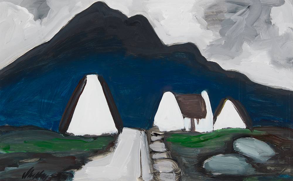 MOUNTAIN AND COTTAGES by Markey Robinson (1918-1999) at Whyte's Auctions