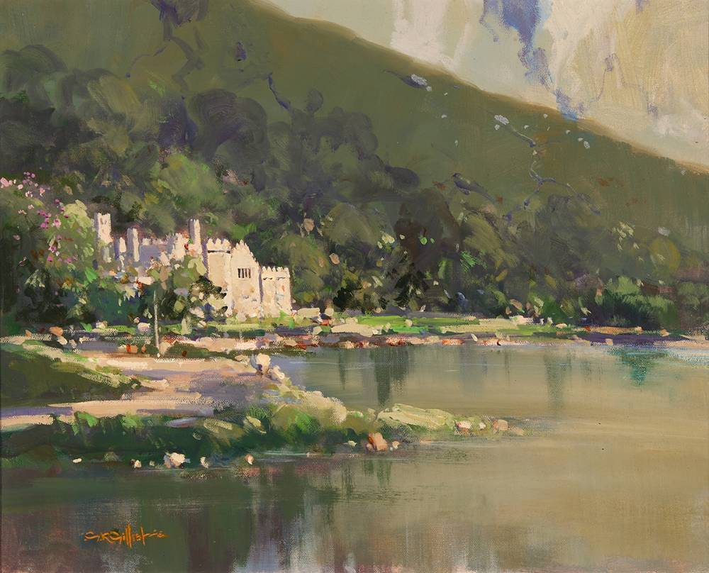 KYLEMORE ABBEY, COUNTY GALWAY by George K. Gillespie RUA (1924-1995) at Whyte's Auctions