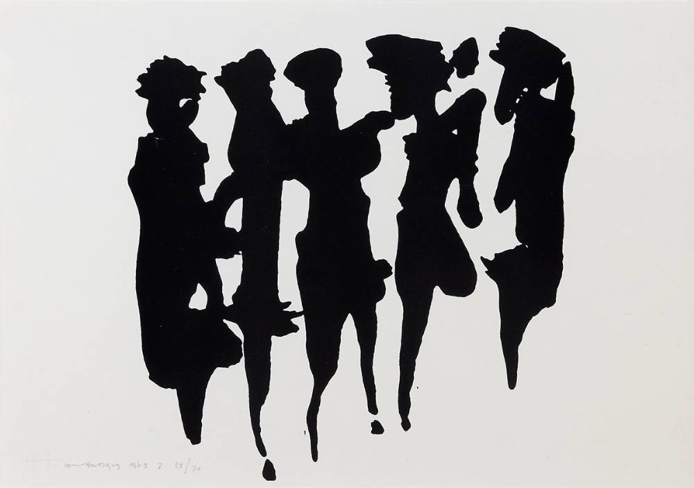 THE TIN. WOMEN WATCHING, 1969 by Louis le Brocquy HRHA (1916-2012) at Whyte's Auctions