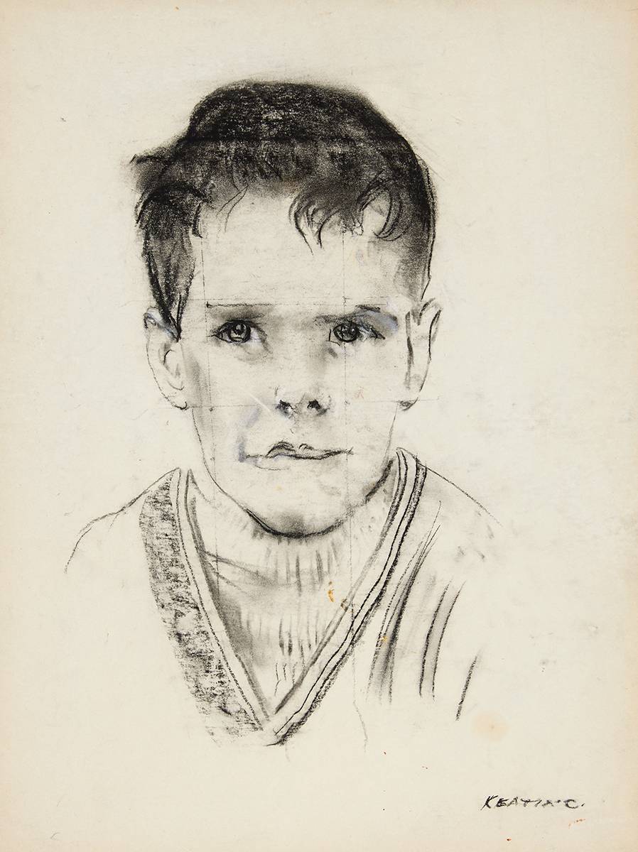 STUDY OF A YOUNG BOY - JUSTIN KEATING by Se�n Keating PPRHA HRA HRSA (1889-1977) at Whyte's Auctions