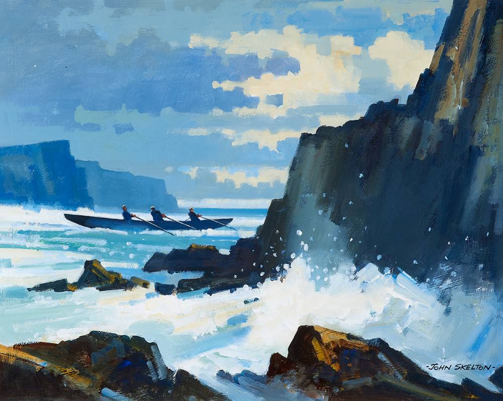 THE BIG CANOE, BLASKET ISLANDS, COUNTY KERRY, 1991 by John Skelton sold for 3,600 at Whyte's Auctions