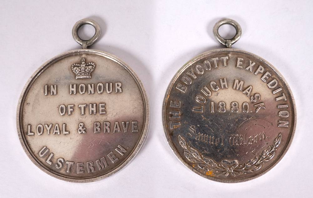 1880 The Boycott Expedition silver medal. at Whyte's Auctions
