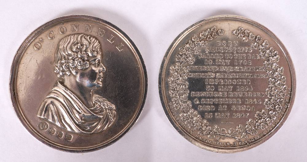 Circa 1847 Daniel O'Connell silver medal. at Whyte's Auctions