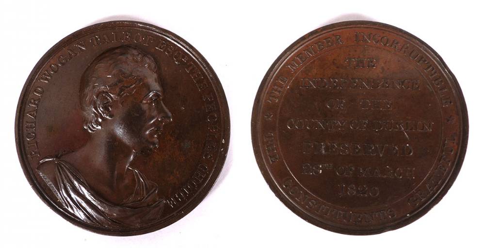 1820 Election of Richard Wogan Talbot for Dublin medal.<br> at Whyte's Auctions