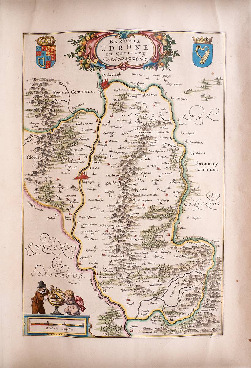 17th century map of Carlow by Joan Blaeu (1596-1673). at Whyte's Auctions