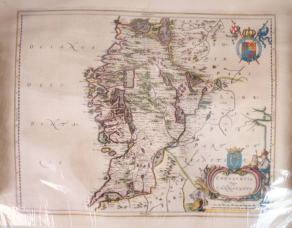 17th Century map of Connacht by Joan Blaeu (1596-1673) at Whyte's Auctions