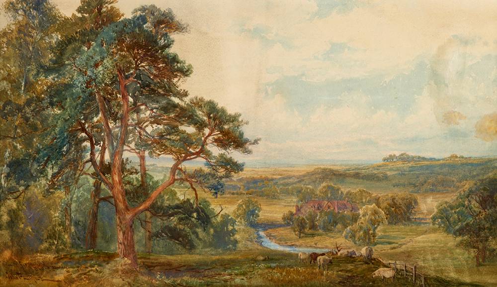 FROM ST. GEORGE'S HILL, BYFLEET, SURREY by John Faulkner RHA (1835-1894) at Whyte's Auctions