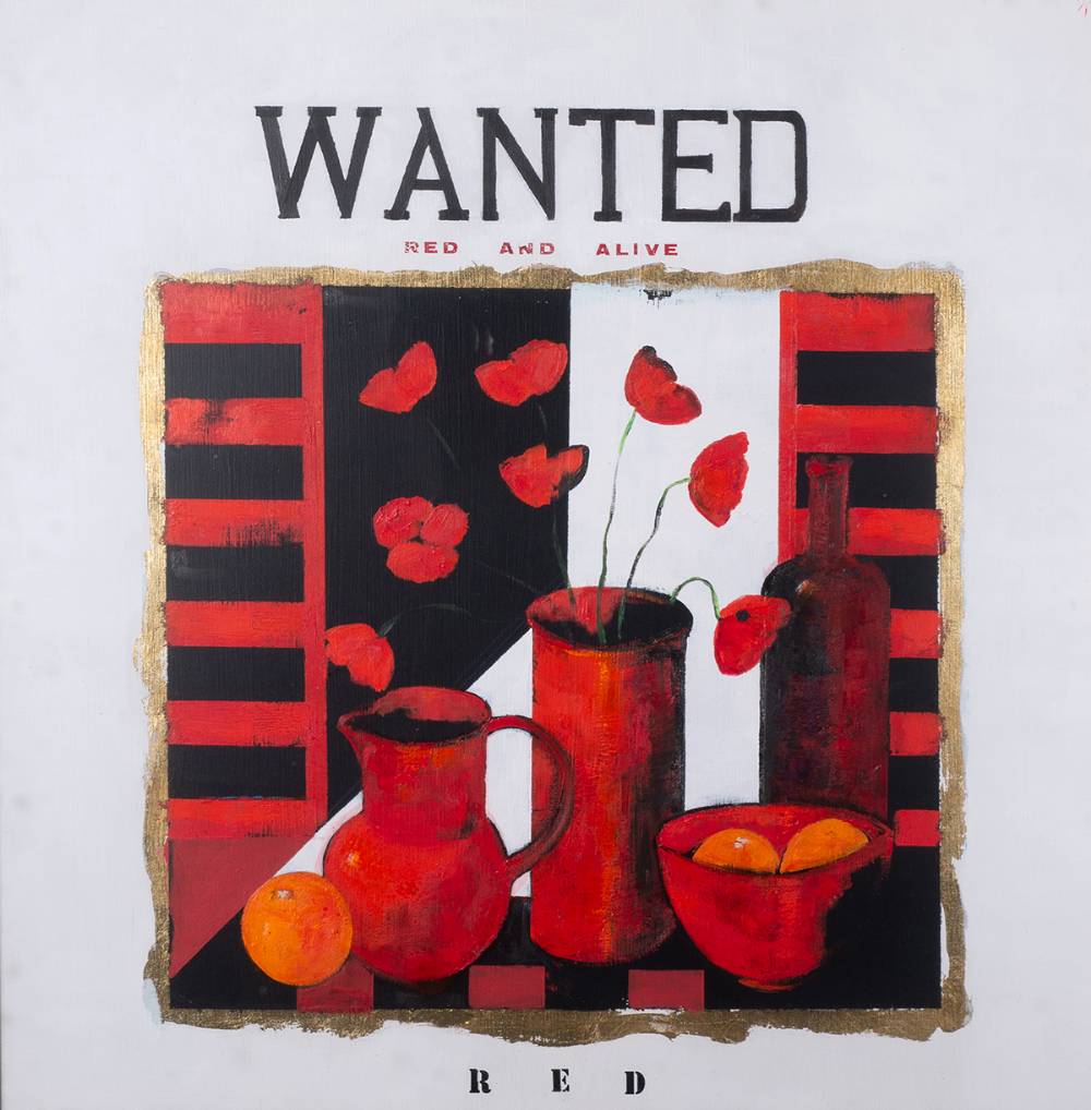 WANTED RED AND ALIVE by David Gordon Hughes (b.1957) at Whyte's Auctions