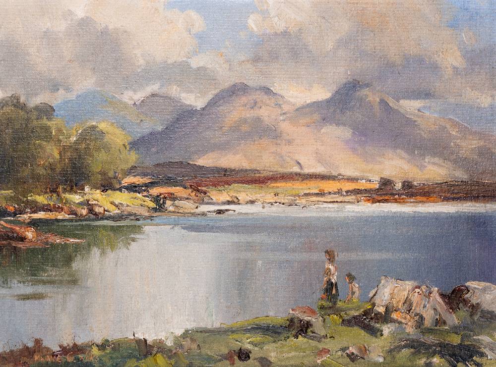 FIGURES BY A LAKE by Maurice Canning Wilks RUA ARHA (1910-1984) at Whyte's Auctions