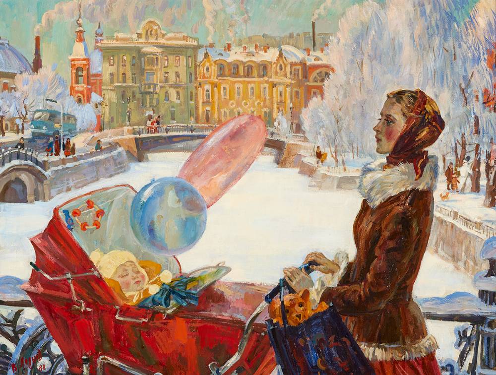 TO THE SUMMER GARDEN, LENINGRAD, 1988 by Valery Aleksandrovich Lednev sold for 650 at Whyte's Auctions