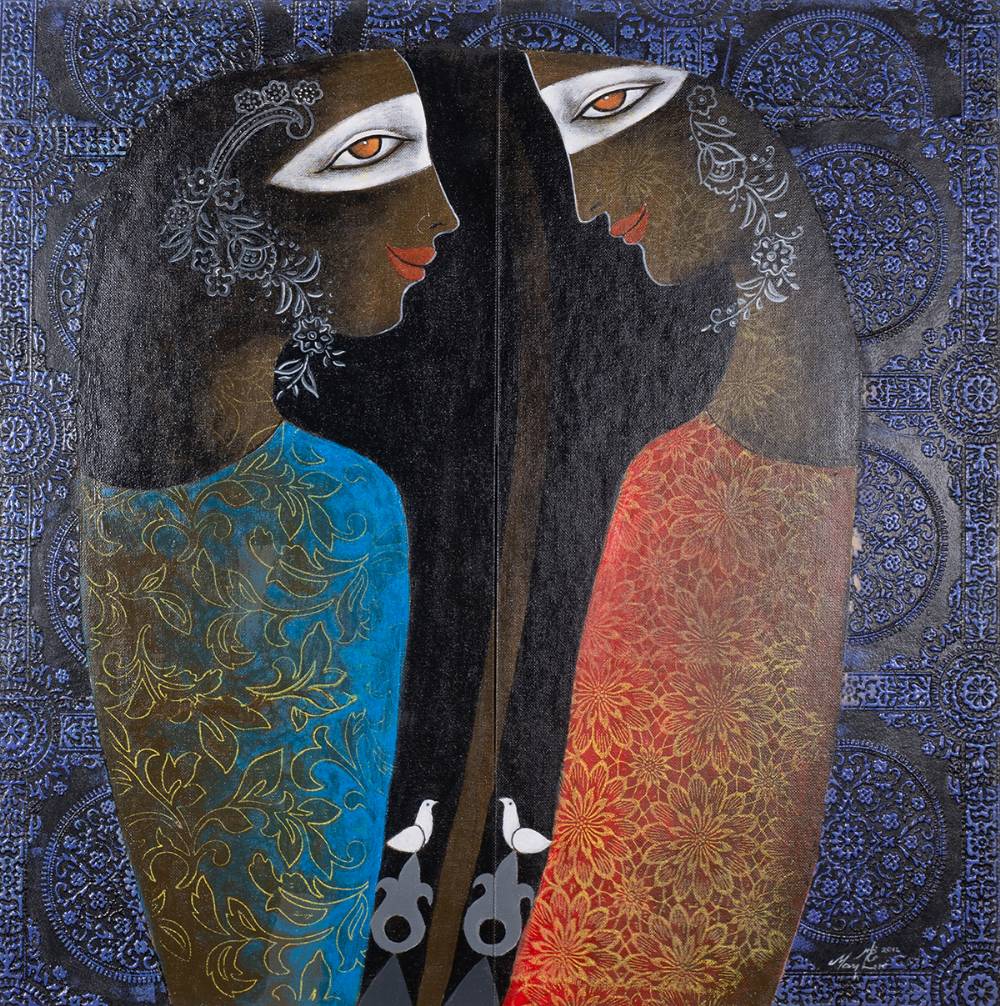 UNTITLED (TWO FIGURES), 2012 by Mazher Nizar (Yemeni) at Whyte's Auctions