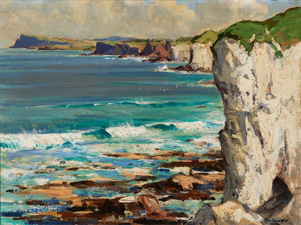 DUNLUCE CASTLE, WHITE ROCKS, COUNTY ANTRIM by Rowland Hill sold for 620 at Whyte's Auctions