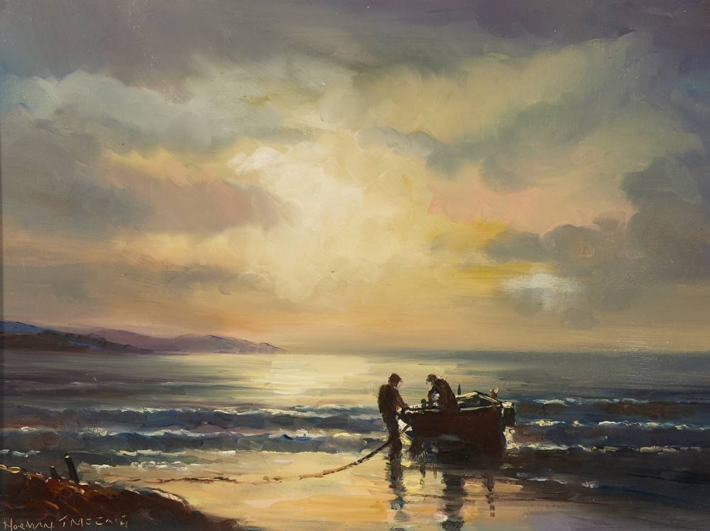 FISHERMEN AT SUNDOWN by Norman J. McCaig (1929-2001) at Whyte's Auctions
