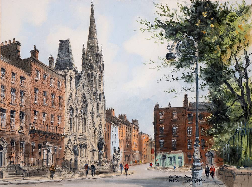 FINDLATER'S CHURCH, DUBLIN by Colin Gibson (b.1948) at Whyte's Auctions