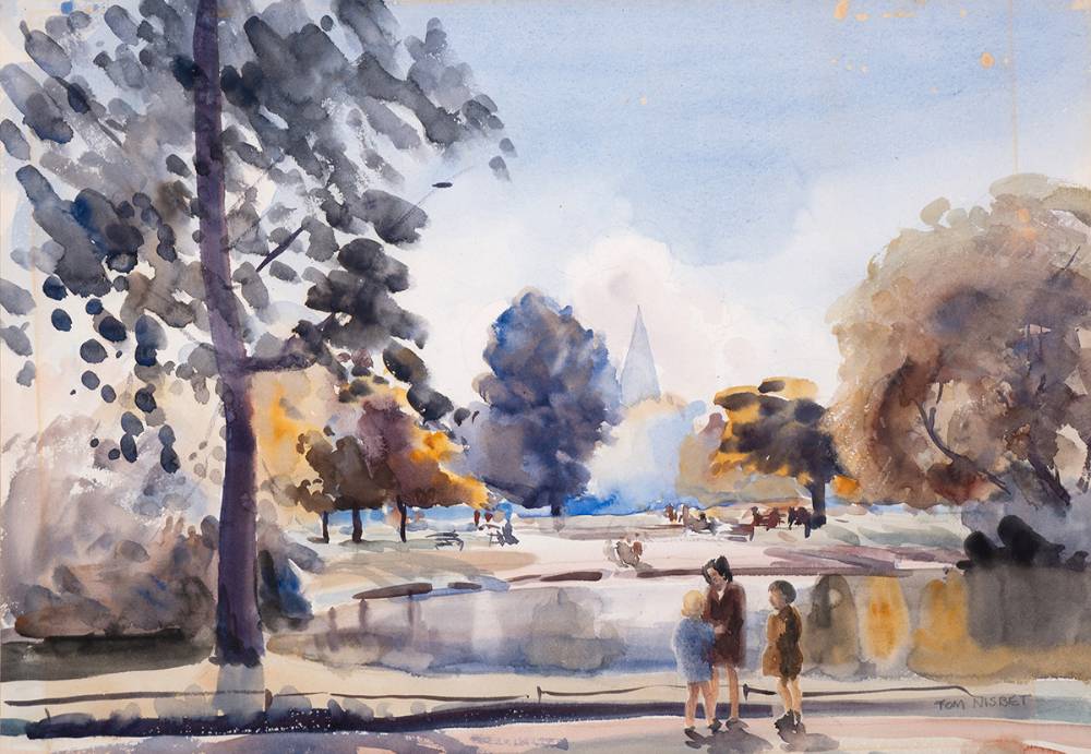 ST. STEPHEN'S GREEN, DUBLIN by Tom Nisbet RHA (1909-2001) at Whyte's Auctions
