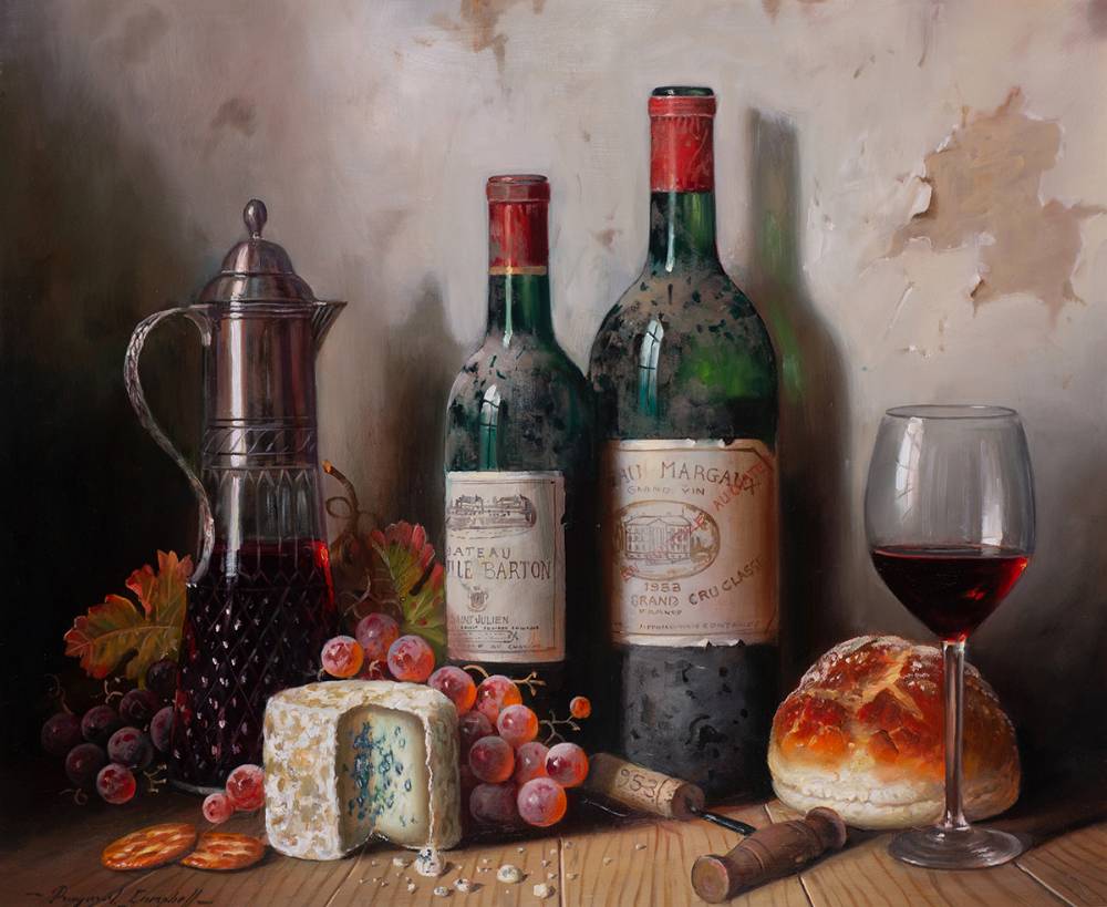 1983 CHATEAU LEOVILLE BARTON AND MAGNUM OF 1953 MARGAUX by Raymond Campbell (b. 1956) at Whyte's Auctions