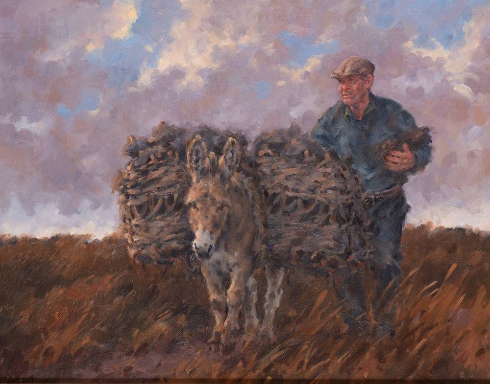 COLLECTING TURF by Desmond Charles Tallon (b.1950) at Whyte's Auctions