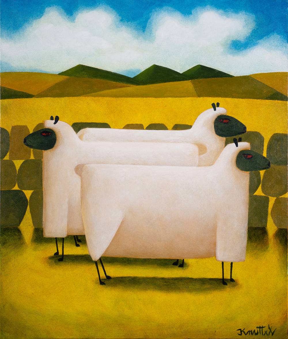 THREE SHEEP by Graham Knuttel (1954-2023) at Whyte's Auctions