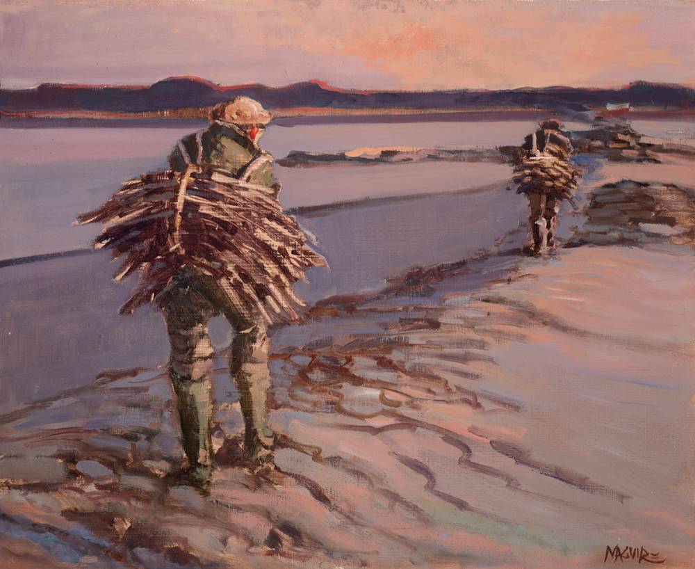 GATHERING KELP, WEST OF IRELAND by Cecil Maguire sold for 2,500 at Whyte's Auctions