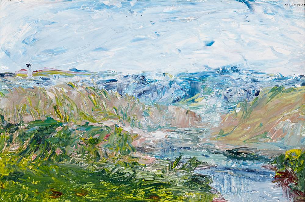 WAVES AT BOWMORE, ROSSES POINT, SLIGO, 1936 by Jack Butler Yeats sold for €85,000 at Whyte's Auctions