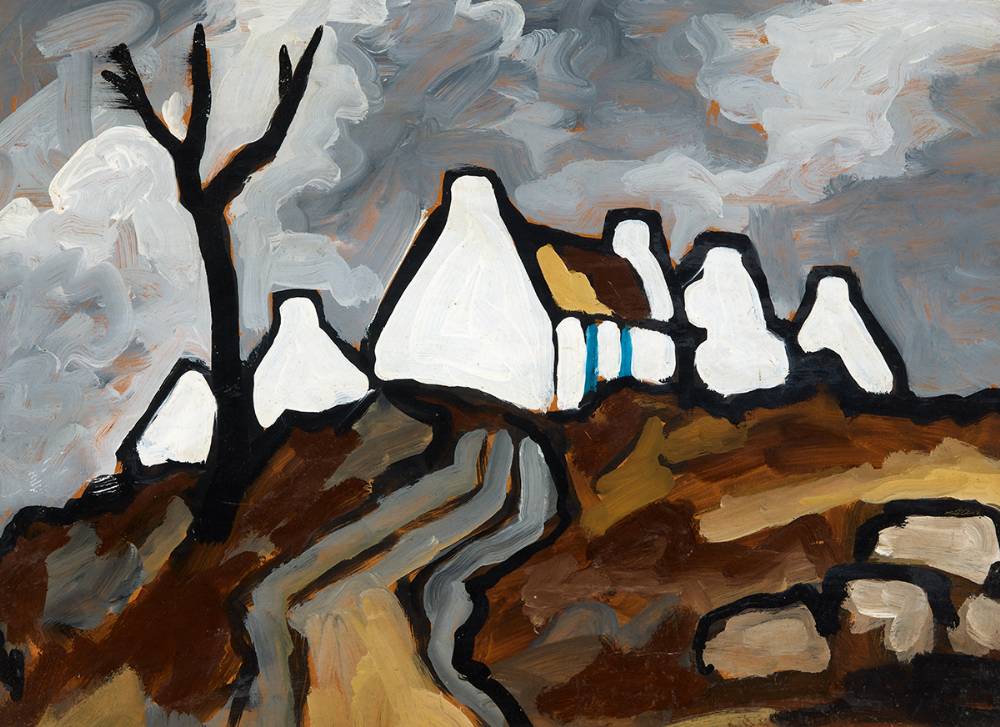 ROAD INTO A VILLAGE by Markey Robinson sold for 2,800 at Whyte's Auctions