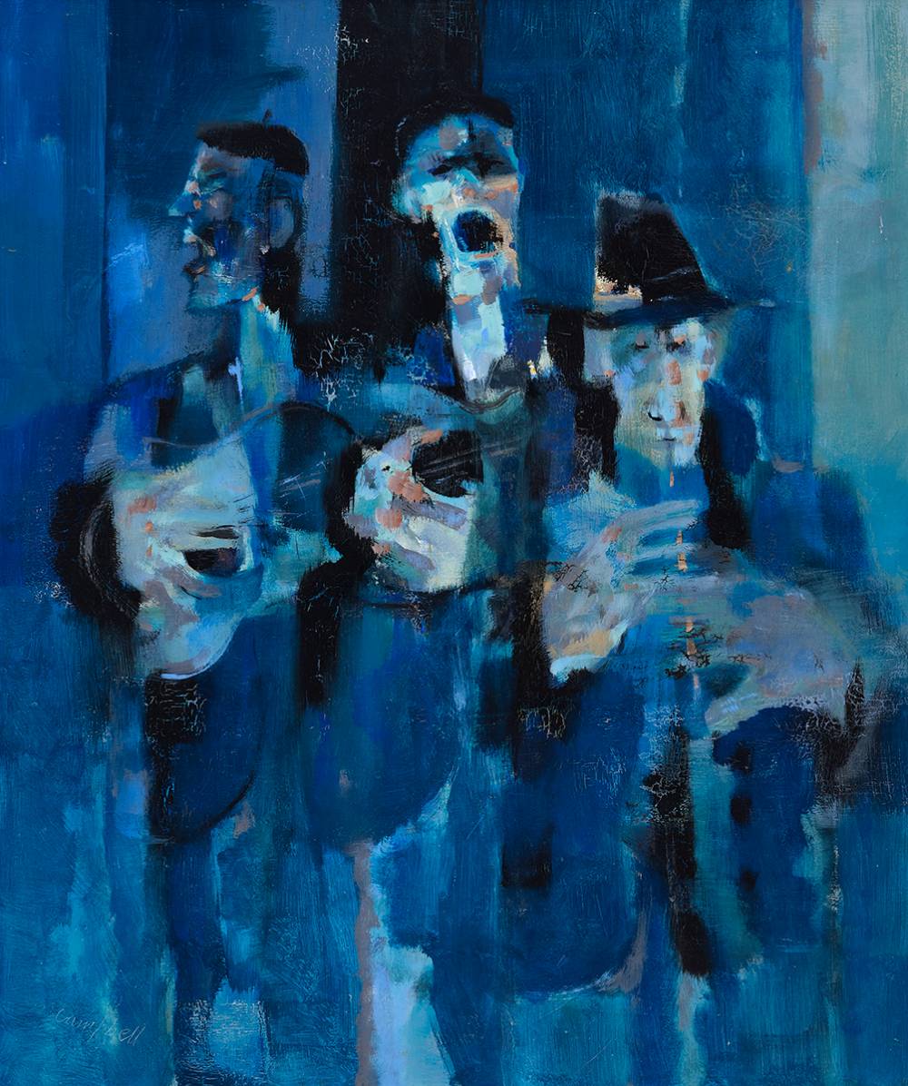 MUSICOS AMBULANTES by George Campbell RHA (1917-1979) at Whyte's Auctions