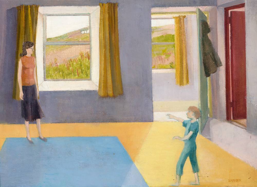 CONVERSATIONS ACROSS A ROOM, c. 2000 by Barbara Warren RHA (1925-2017) at Whyte's Auctions