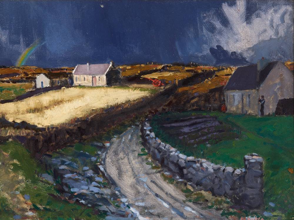 ACHILL VILLAGE, COUNTY MAYO by Michel de Burca RHA (1913-1985) at Whyte's Auctions