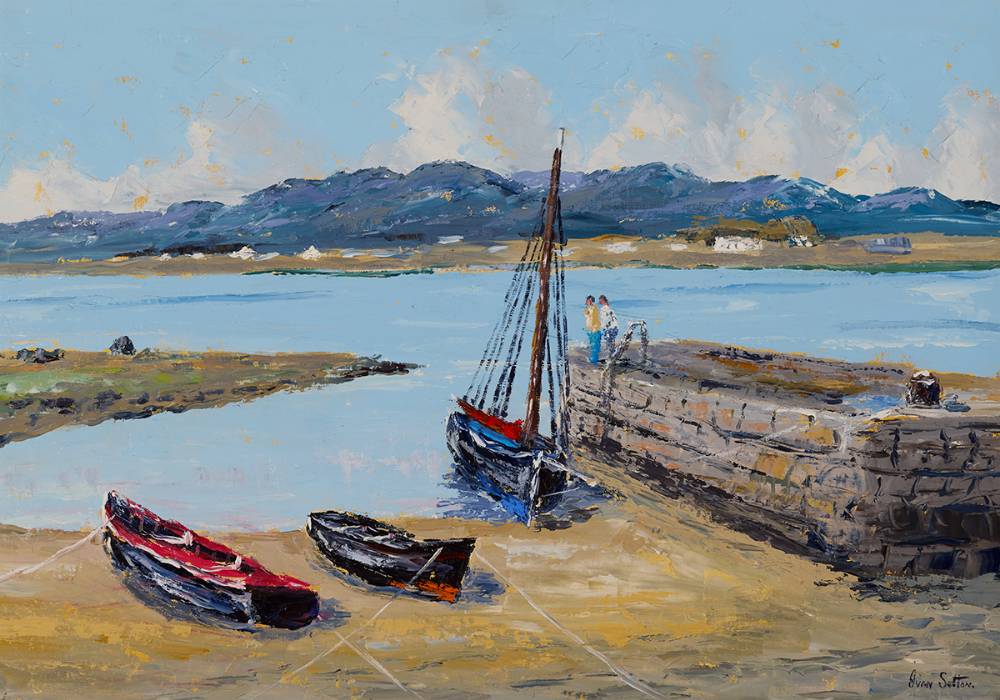 THE OLD HARBOUR, ROUNDSTONE, COUNTY GALWAY by Ivan Sutton sold for 1,500 at Whyte's Auctions
