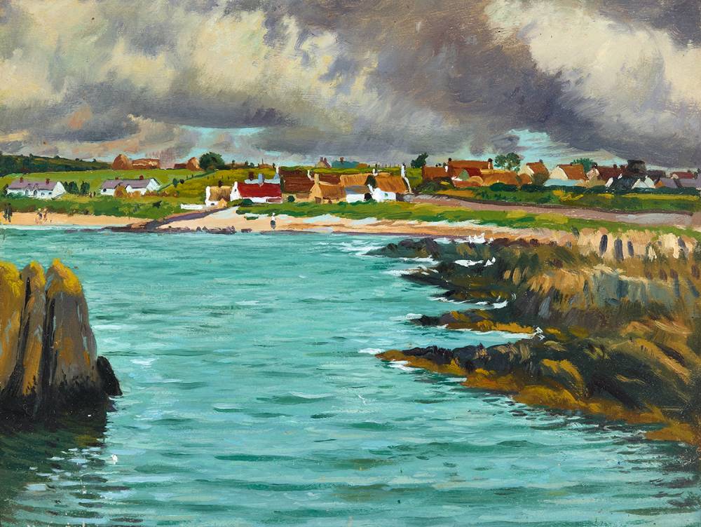 RAINSTORM, CLOGHERHEAD, COUNTY LOUTH, 1942 by Maurice MacGonigal PPRHA HRA HRSA (1900-1979) at Whyte's Auctions