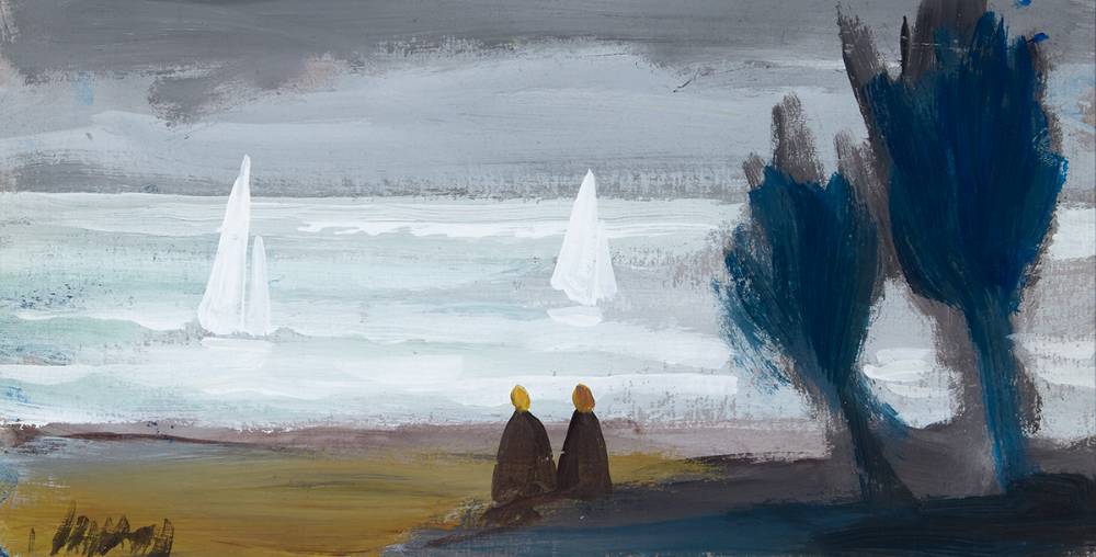 FIGURES AND SAILBOATS by Markey Robinson (1918-1999) at Whyte's Auctions
