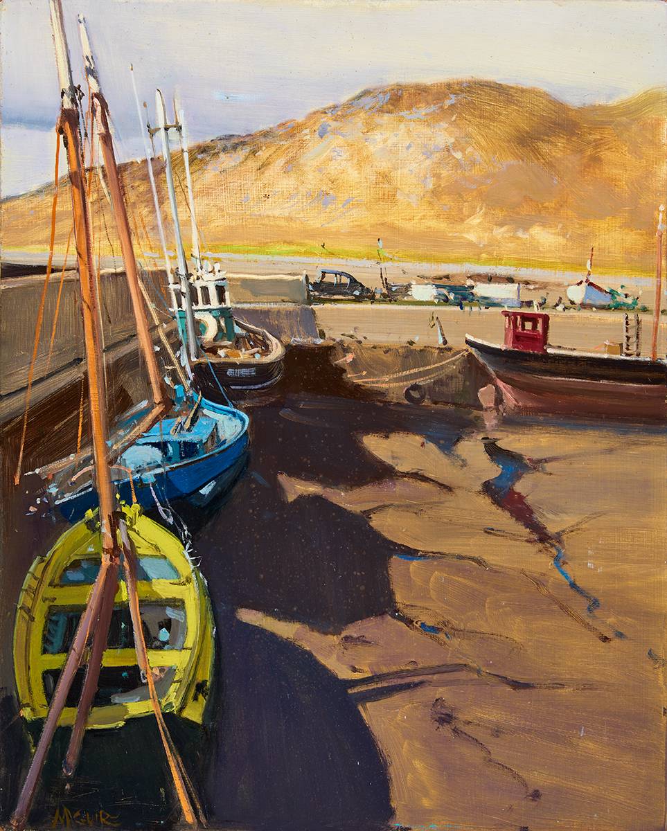 LOW TIDE, CLEGGAN, CONNEMARA by Cecil Maguire sold for 2,000 at Whyte's Auctions