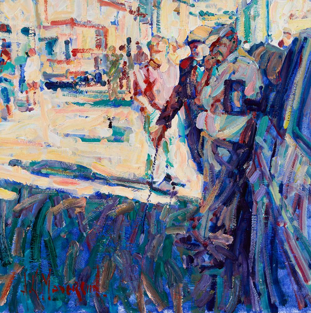 TALLOW HORSE FAIR, COUNTY WATERFORD by Arthur K. Maderson (b.1942) at Whyte's Auctions