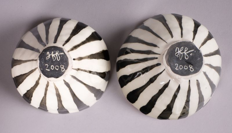 PINCH POT ICE CREAM BOWLS, 2008 (SET OF TWO) by John ffrench sold for 750 at Whyte's Auctions