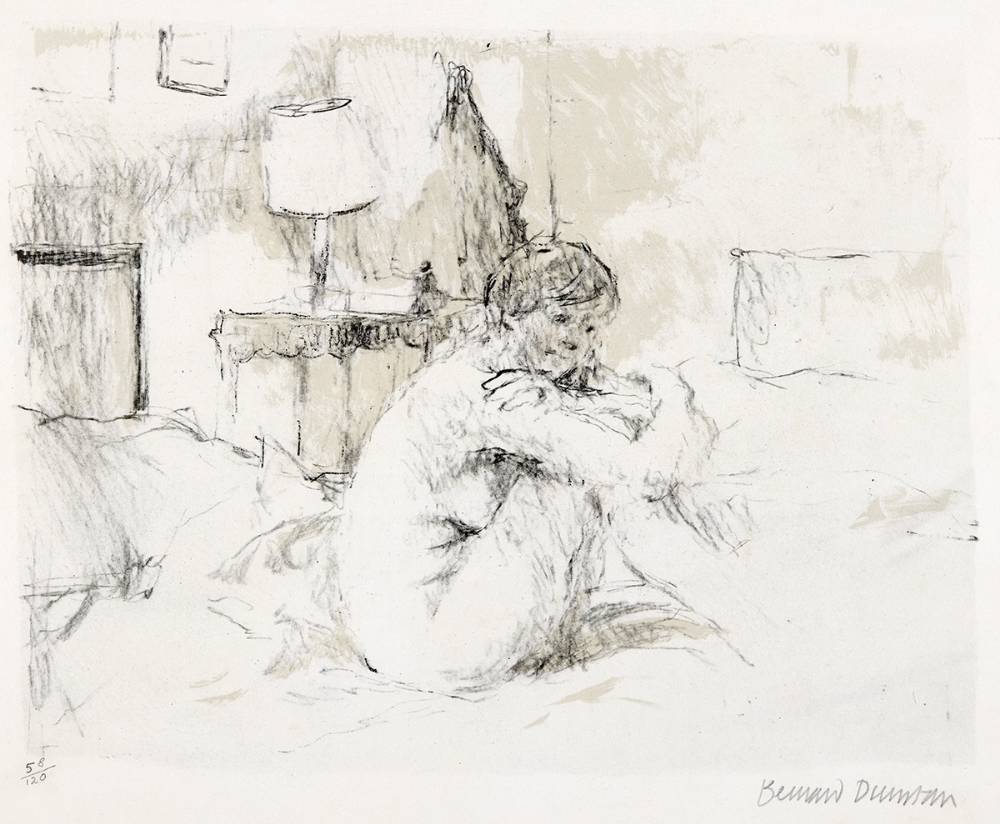 NUDE ON BED by Bernard Dunstan RA (British, 1920-2017) at Whyte's Auctions