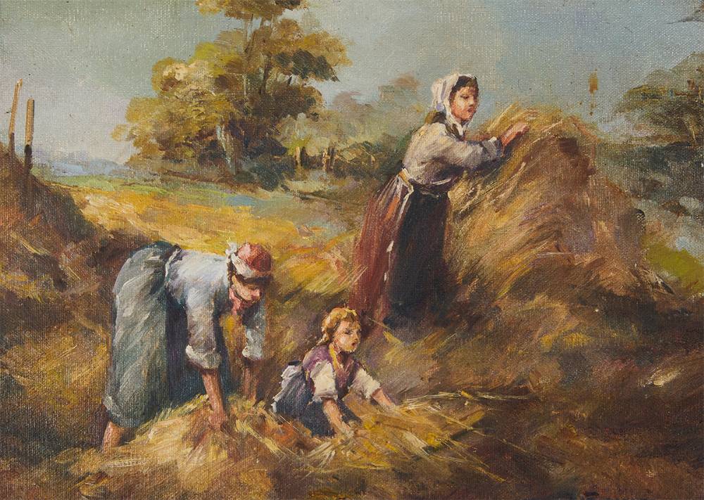 PEASANTS IN A FIELD (A PAIR) at Whyte's Auctions