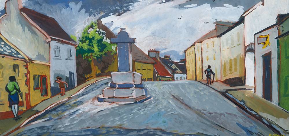 THE CROSS AT CONG, COUNTY GALWAY, 1969 by Kitty Wilmer O'Brien RHA (1901-1982) at Whyte's Auctions
