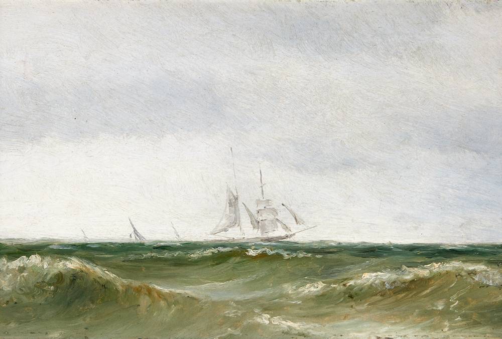 SCHOONER OFF THE COAST by Alexander Williams RHA (1846-1930) at Whyte's Auctions