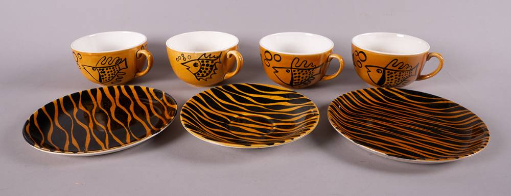 COFFEE SET (SET OF TWELVE) c.1962 by John ffrench sold for 520 at Whyte's Auctions