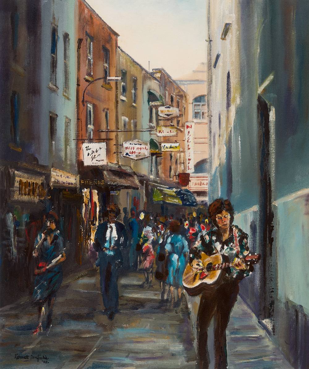 JOHNSON'S COURT, DUBLIN, 1982 by Kenneth Donfield sold for 340 at Whyte's Auctions