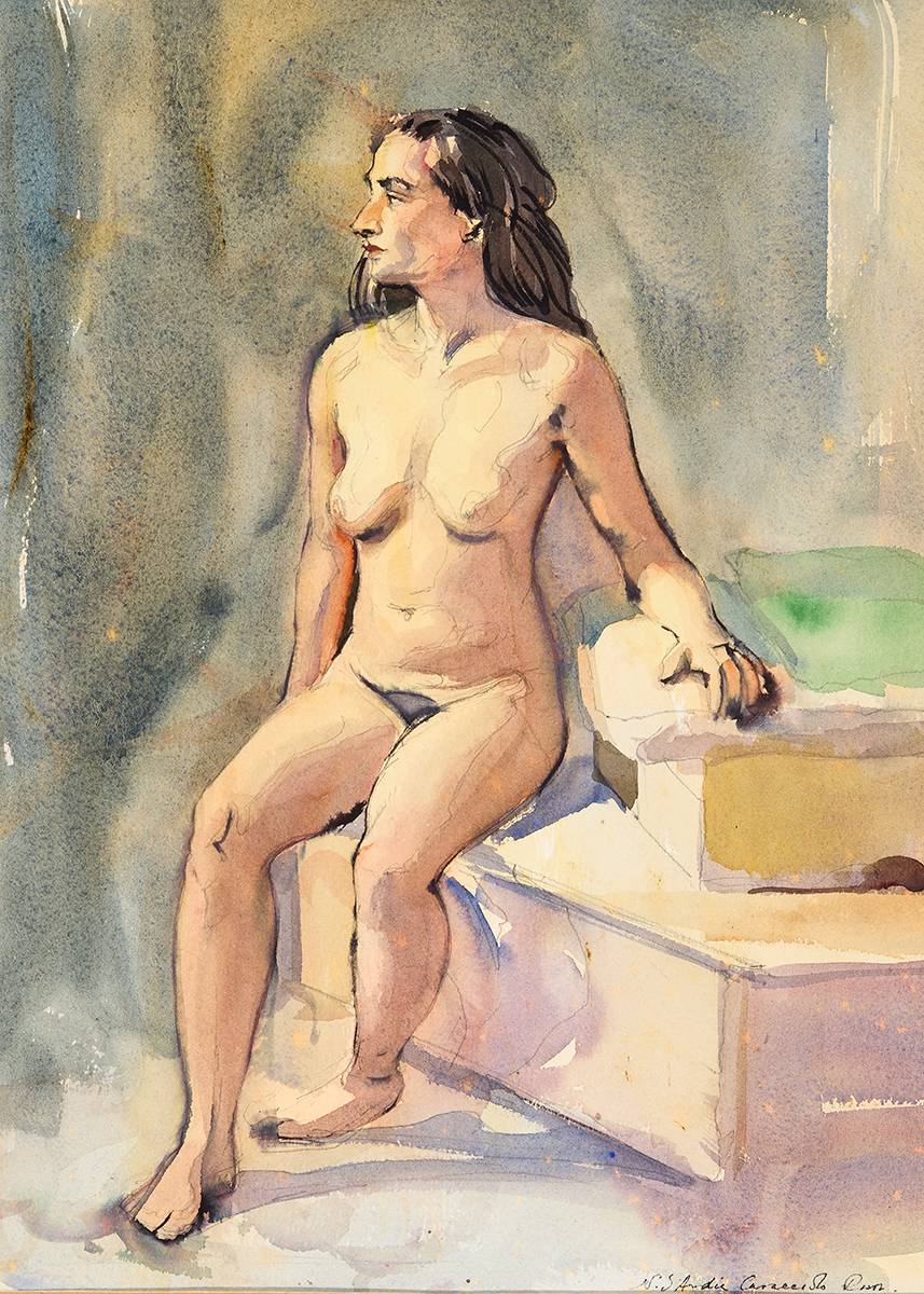 NUDE STUDY by Niccolo dArdia Caracciolo RHA (1941-1989) at Whyte's Auctions
