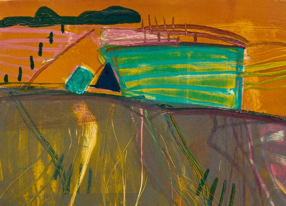 WHEATFIELDS-GREYION, 1997 by Barbara Rae sold for 400 at Whyte's Auctions