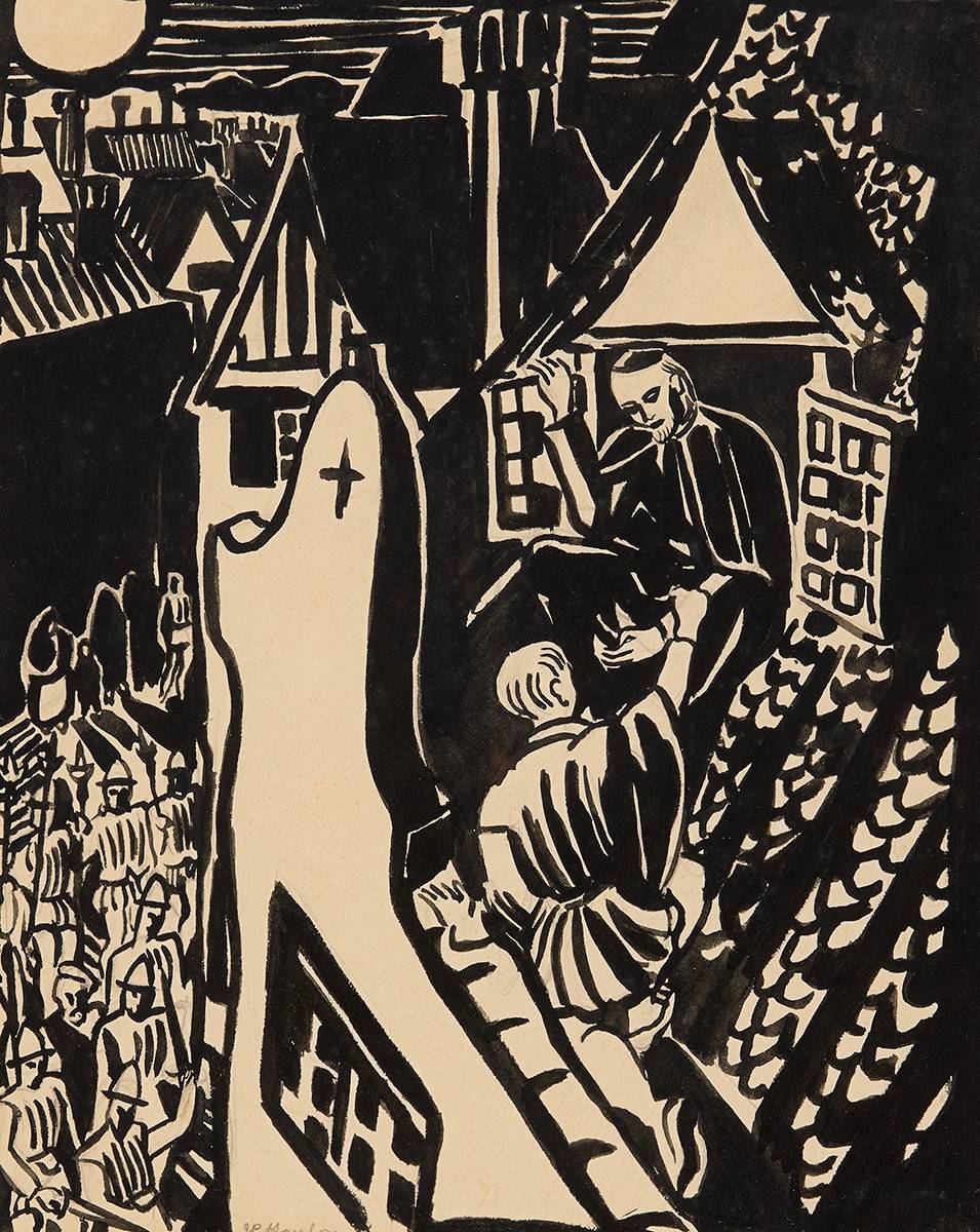 ROOFTOP ESCAPE by Father Jack P. Hanlon (1913-1968) at Whyte's Auctions