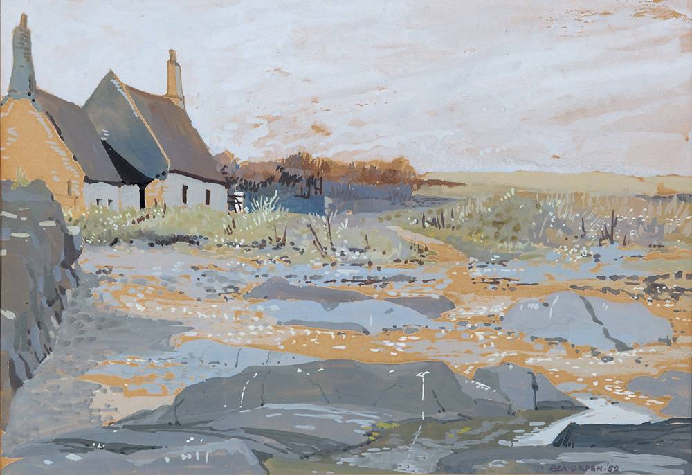 WARM AFTERNOON, CLOGHERHEAD, COUNTY LOUTH, 1952 by Bea Orpen HRHA (1913-1980) at Whyte's Auctions
