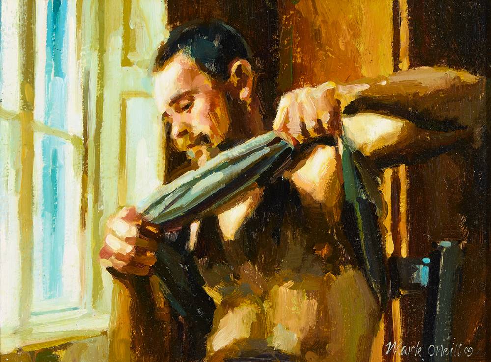 MALE FIGURE BY A WINDOW, 2009 by Mark O'Neill (b.1963) at Whyte's Auctions